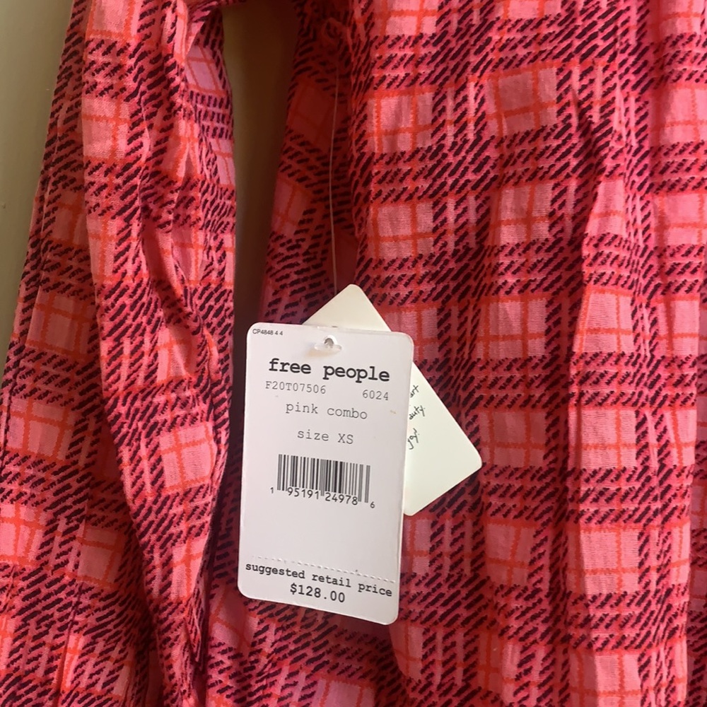 Free People Plaid Miles Tuxedo Shirt NWT - Picture 14 of 15